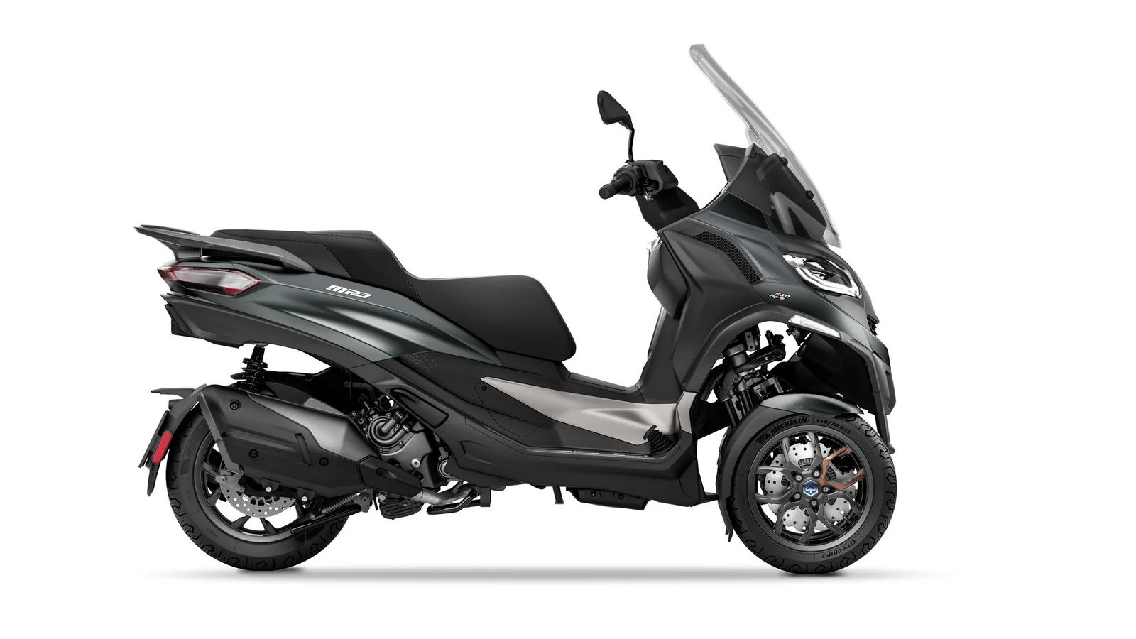 Piaggio MP3 530 HPE E5+ Exclusive Grigio Titano betaal in 3 termijnen voor particulieren en zakelijke kopers (2026) — foto 1
