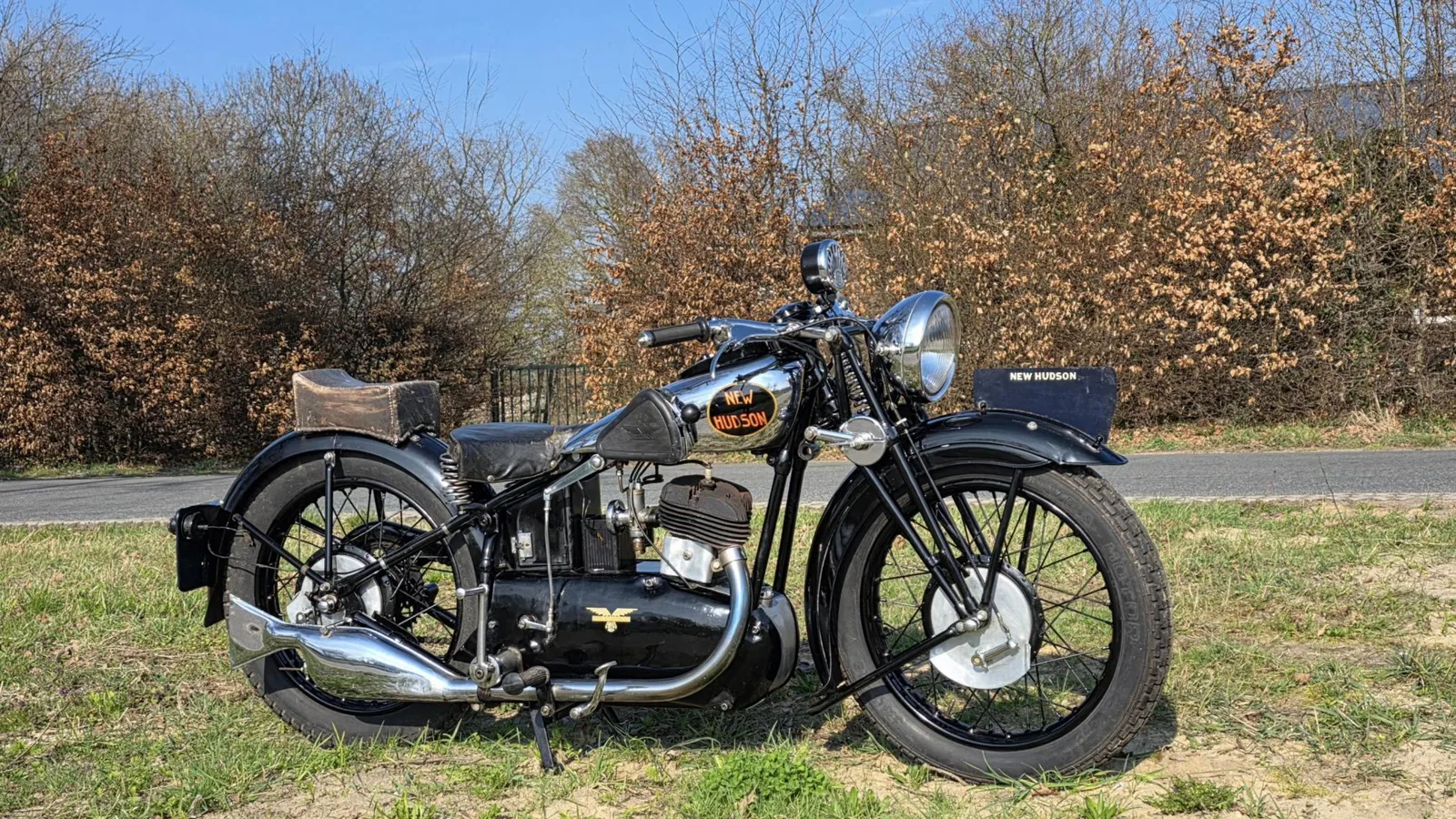 New Hudson Motorcycles New Hudson 550cc big onecilinder very rare machine 4-speed (1932) — foto 1