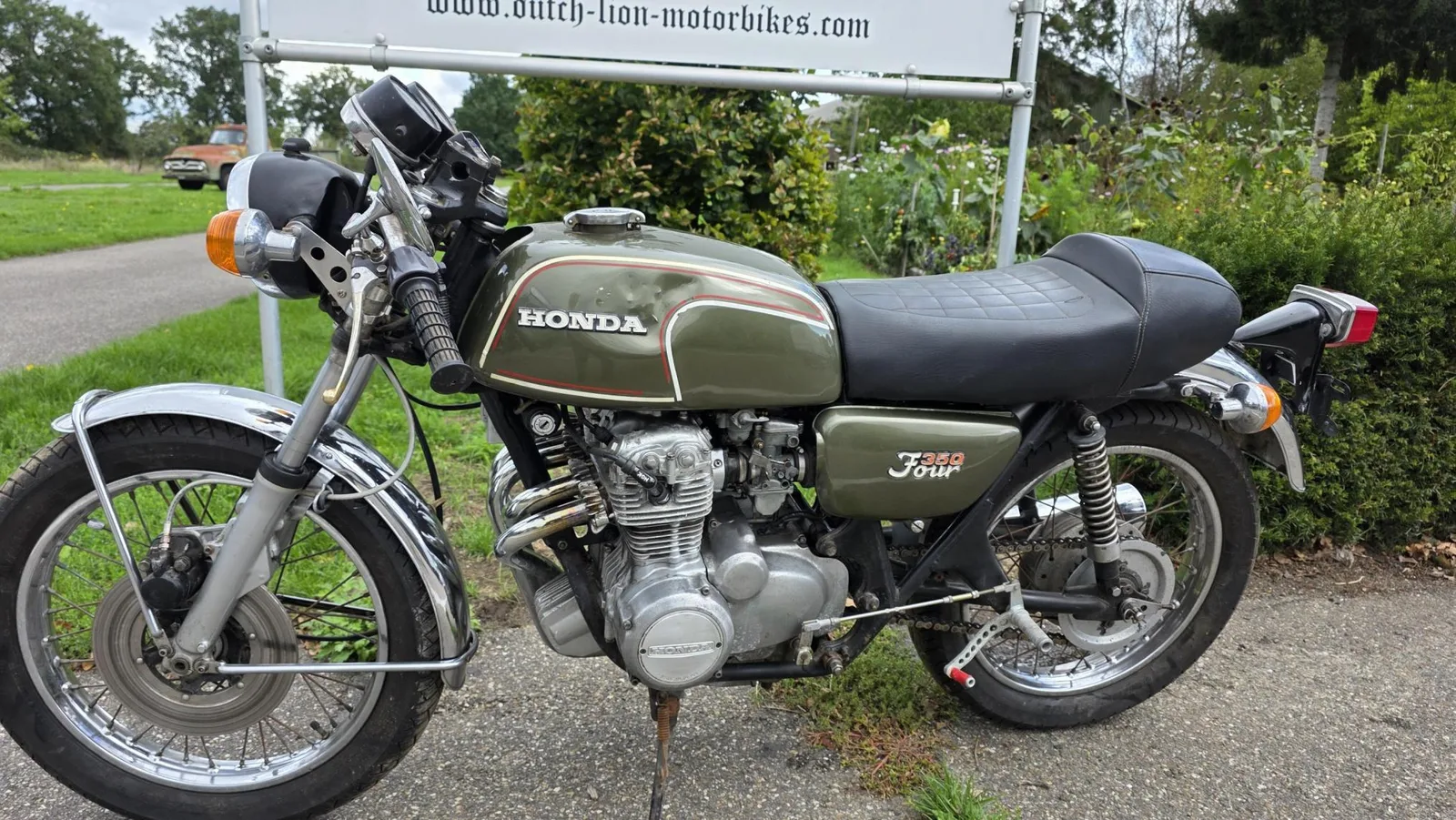 Honda CB350F0 in bachus olive (1972) — foto 1