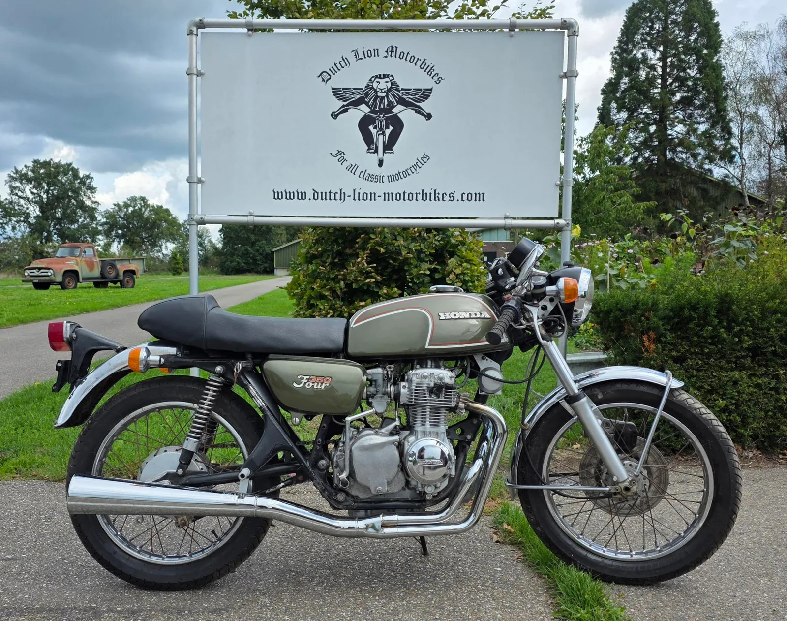 Honda CB350F0 in bachus olive (1972) — foto 1